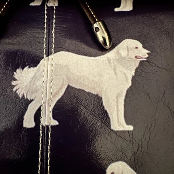 Great Pyrenees Dark Blue Large Backpack Dog Print Multi-functional Waterproof - Picture 6 of 13